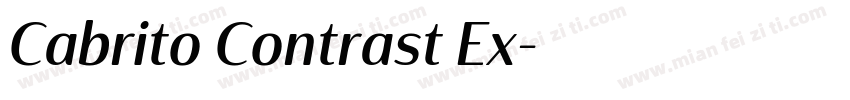 Cabrito Contrast Ex字体转换